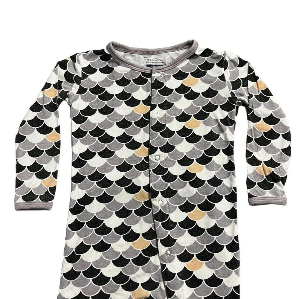 Kickee Pants 12-18m Bamboo Midnight Scales Coverall
